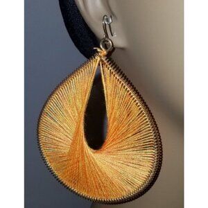 Orange Teardrop Earrings